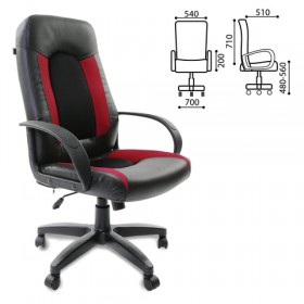 Кресло офисное BRABIX Strike EX-525 (черно-красный) в Щёлково - shhyolkovo.katalogmebeli.com | фото