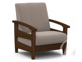 Кресло для отдыха Омега (орех лак/CATANIA COCOA) в Щёлково - shhyolkovo.katalogmebeli.com | фото