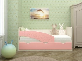 Кровать Бабочки 1,6м (Розовый металлик) в Щёлково - shhyolkovo.katalogmebeli.com | фото 1