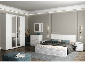 Модульная спальня Барселона (Белый/Белый глянец) в Щёлково - shhyolkovo.katalogmebeli.com | фото