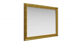 Зеркало навесное "Айрум"/(дуб кальяри / профиль: золото с орнаментом) в Щёлково - shhyolkovo.katalogmebeli.com | фото